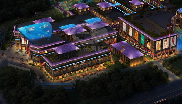 美食街景觀照明設計效果圖