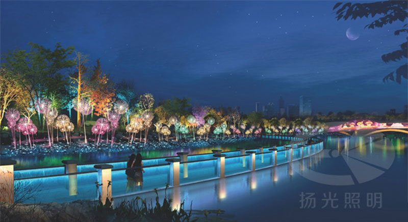 河岸景觀照明工程設(shè)計(jì)效果圖