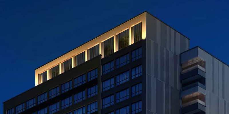 1#商業樓泛光照明設計示意圖