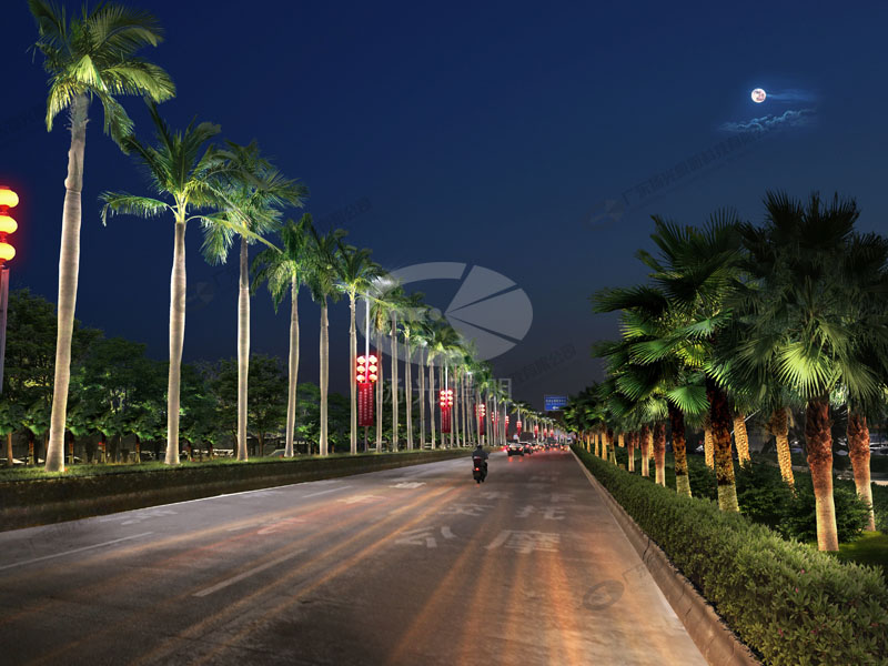 城市街道亮化設計效果圖二