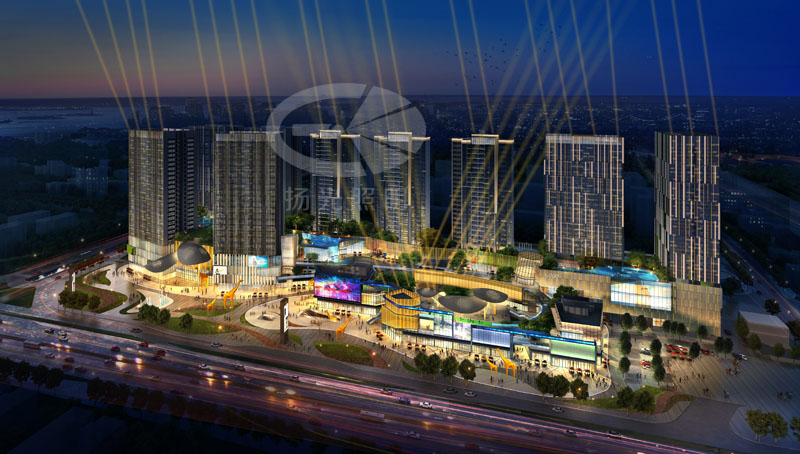 購物廣場照明設計鳥瞰圖