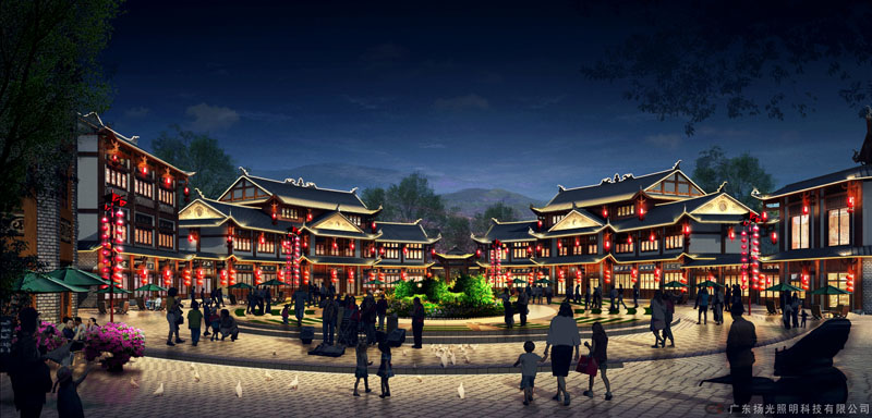 古鎮景觀照明設計效果圖