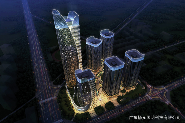 云南海源財富廣場建筑夜景照明設計